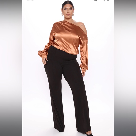 PLUS SIZE SATIN BODYSUIT SIZE 2X - Picture 2 of 4